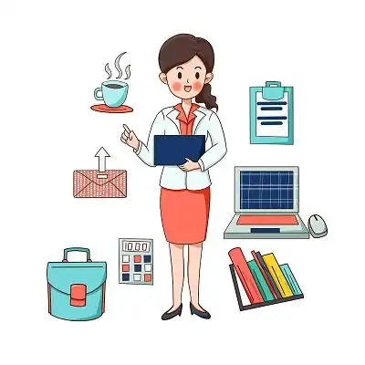 职业人员打工人元素白领