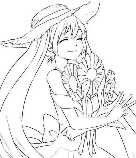 动漫少女简笔画绘画教程,卡通女孩简笔画画法步骤图解表情 卡通美人鱼