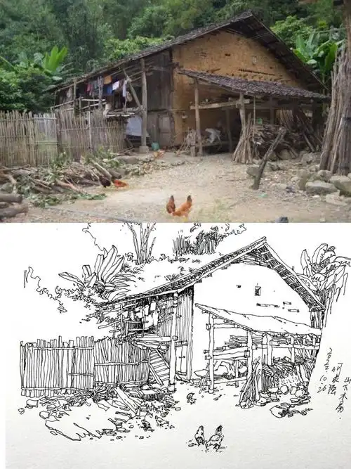 速写分享风景教程式步骤原图可参考