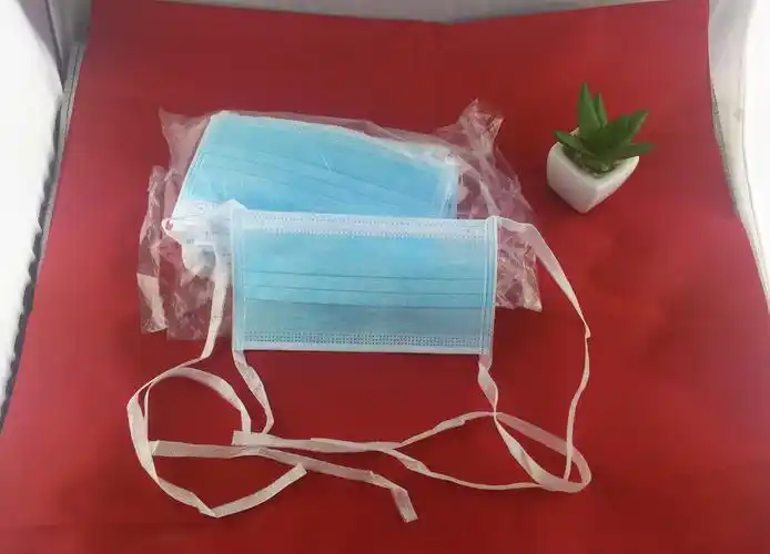 批发一次性绑带式口罩三层无纺布优质防尘防雾霾