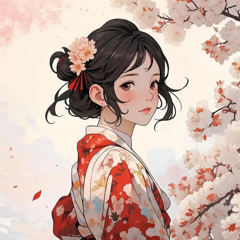 95浮世绘风女生头像,绝美收藏99