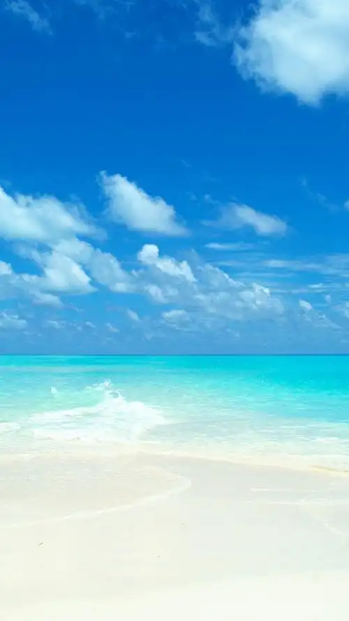 唯美蓝色白云风景h5背景素材