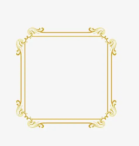 欧式金色花纹边框
