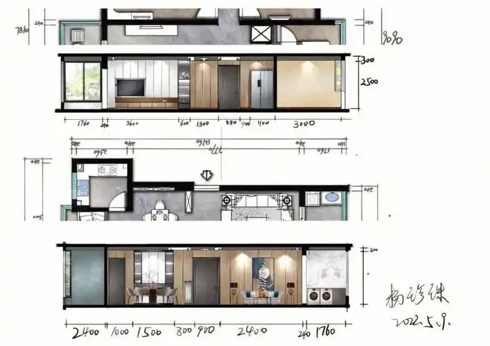 ipad手绘第三节立面图学员作品