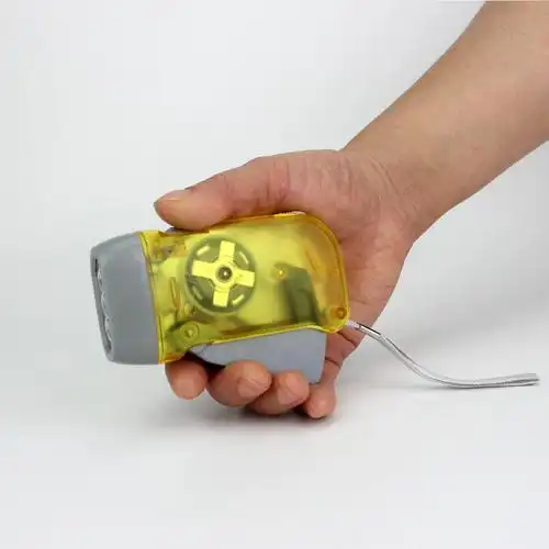 迷你户外按压可充电手压手电筒手握自发电手动手捏强光照明灯应急