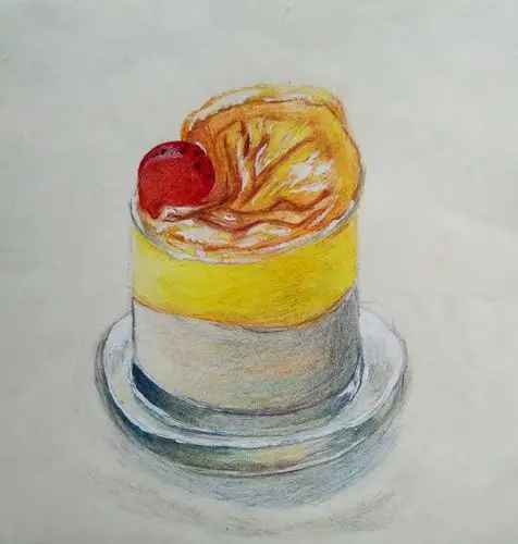 《彩铅——果冻布丁》