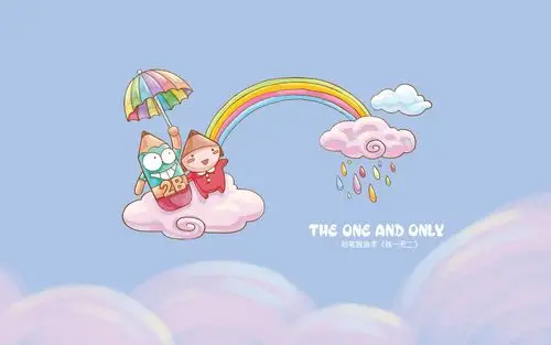 可爱手绘卡通铅笔贼绘本《独一无二》桌面壁纸下载