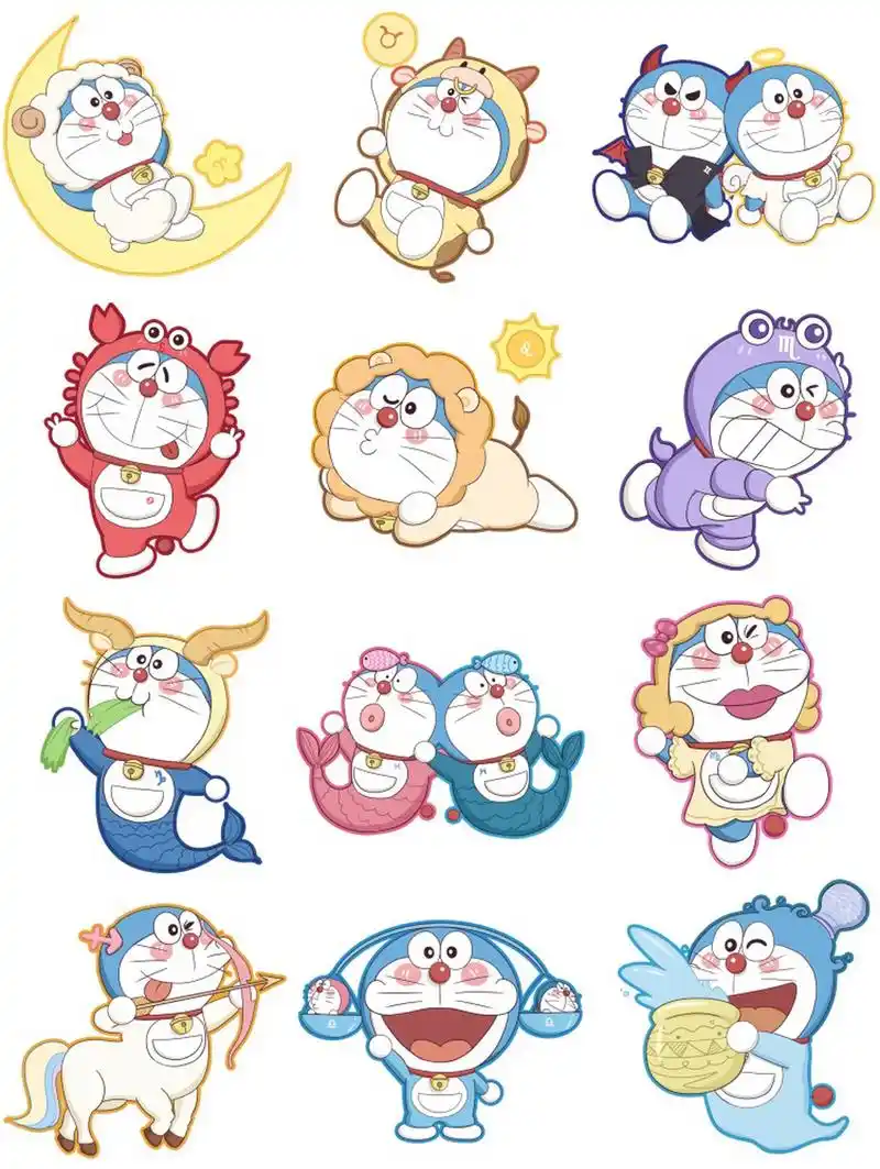 【原创】哆啦a梦12星座系列可爱头像壁纸 【原创】哆啦a梦12星座系列