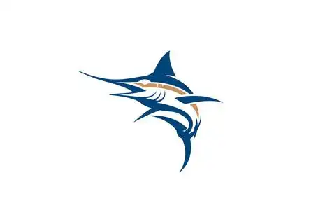 创意抽象马林鱼标志设计插图照片
