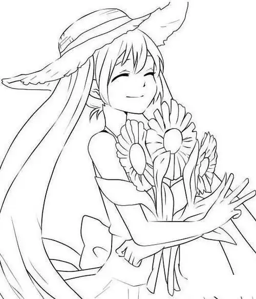 卡通动漫女孩简笔画可爱的美少女美少女战士简笔画