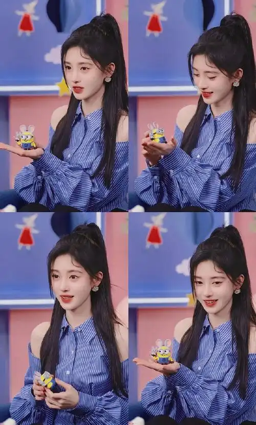 鞠婧祎比心三连拍