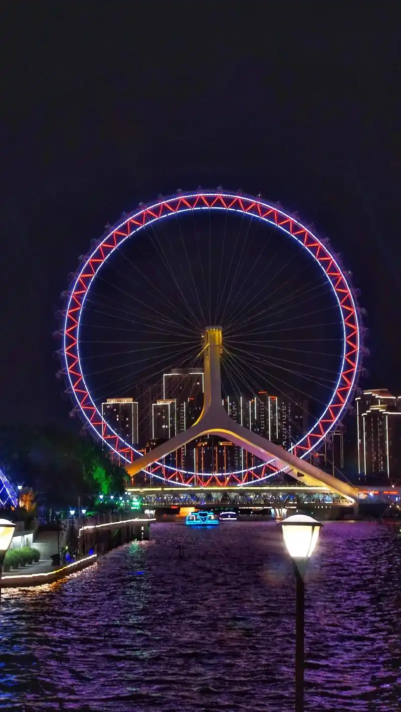 天津之眼美景图 #摩天轮99下的风景 挺好 - 抖音