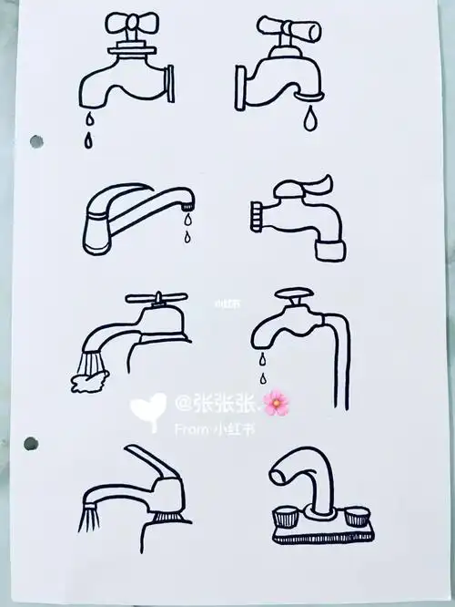 画个简笔画  #儿童简笔画  #简笔画教程  #水龙头  #水龙头简笔画
