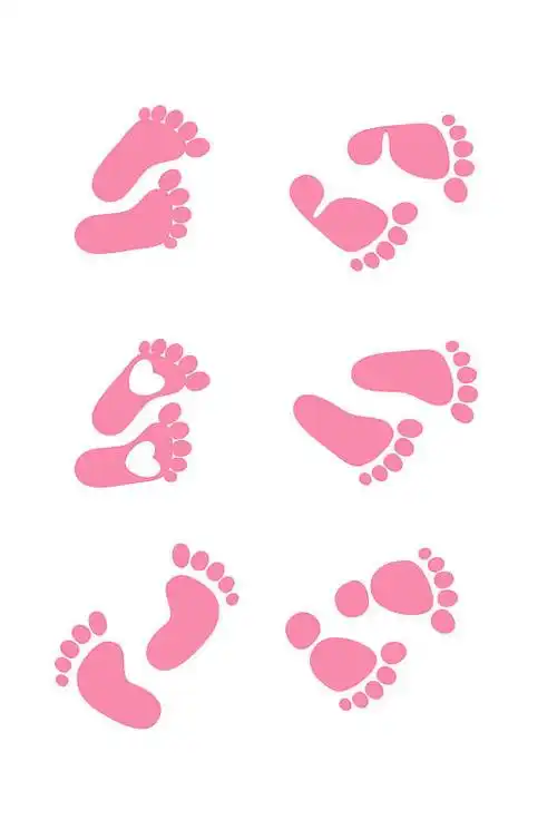 卡通粉色可爱小脚丫