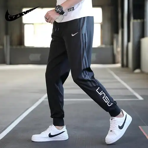 耐克顿冰丝休闲裤男士夏季潮流男生运动裤速干宽松束脚薄款裤子