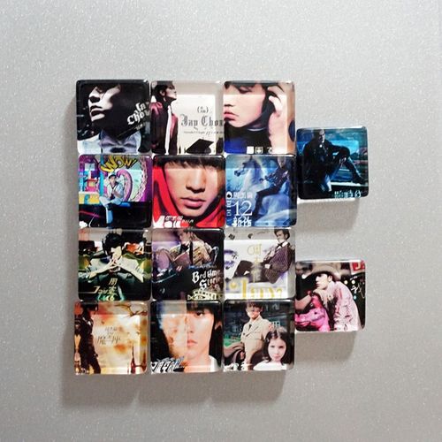 jay周杰伦专辑封面一套软磁水晶玻璃磁性贴3d 立体创意冰箱贴磁贴送