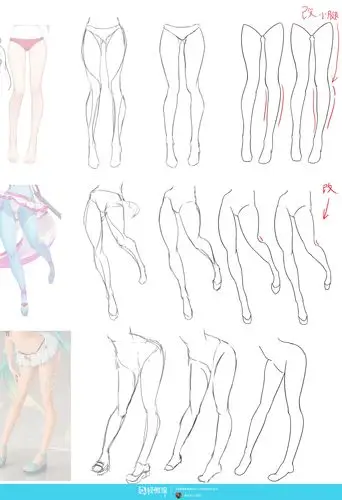 动漫插画基础——腿部结构练习