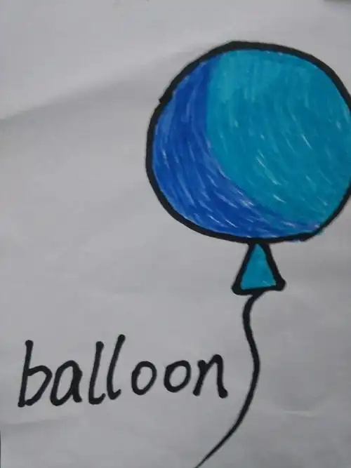 英语课气球balloon,玩具枪popgun!
