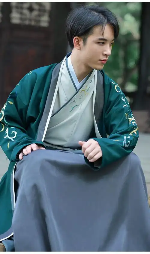 汉服男公子古装传统装大氅日常休闲侠客毕业表演龙纹交领襦裙大袖衫