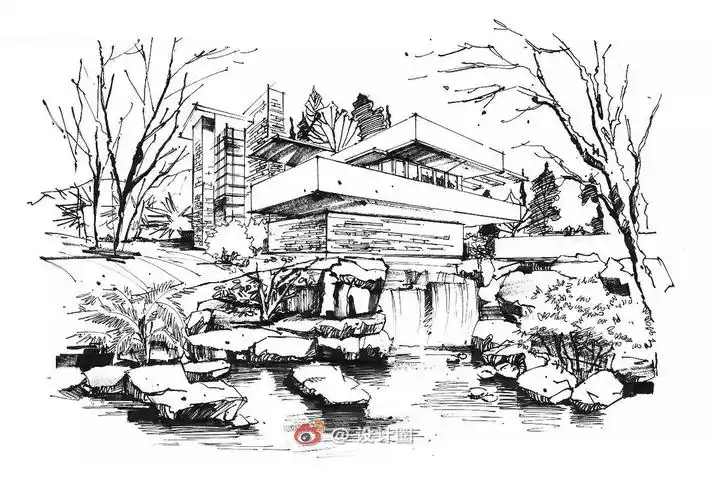 史上最全流水别墅手绘与快题100p