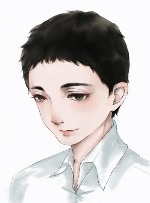 一个没有什么辨识度的板寸头天真小同志,不会画板寸头,下次直接画光头