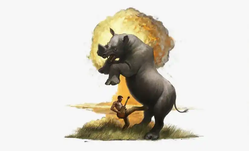 cg壁纸恶搞犀牛