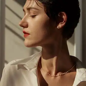 wish爆款珍珠项链复古欧美简约单层裸连项链ins风珍珠配饰品