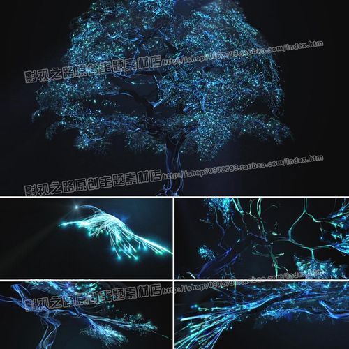 荧光树大树成长生长动画视频素材 led大屏树木成长动画震撼