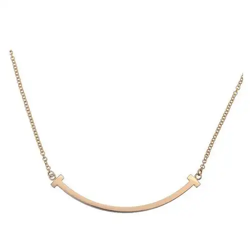 tiffany/蒂芙尼微笑项链 经典项链女款 t系列笑脸金项链