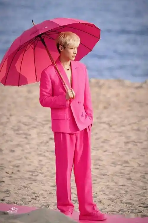 张艺兴郑秀妍同框合照 帅哥美女同穿粉色画面养眼_活动_网友_时代