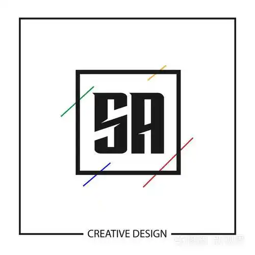 初始字母sa标志模板设计矢量插图