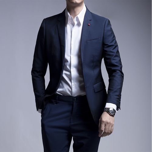 seno男装冬季新款便西修身西服潮流韩版商务休闲西装外套男——seno