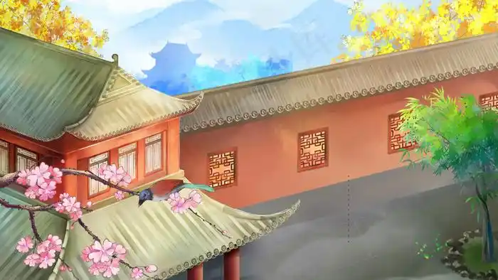 中国风阁楼宫苑古风仙侠唯美宫殿风景(2880*1620px 300 dpi )