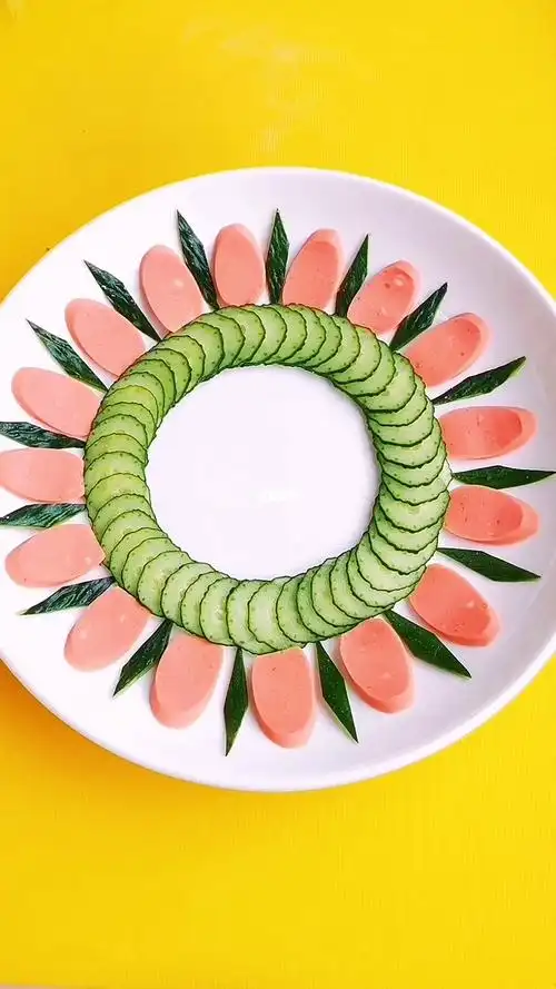 火腿创意摆盘 #花样吃法 #简单易学  #果盘制作