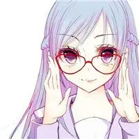 手绘卡通女生头像,戴眼镜的样子很有范儿-卡通头像