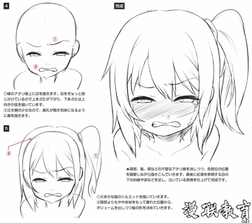 「教程」漫画人物脸部绘画基础 part 03 各种各样脸的画法