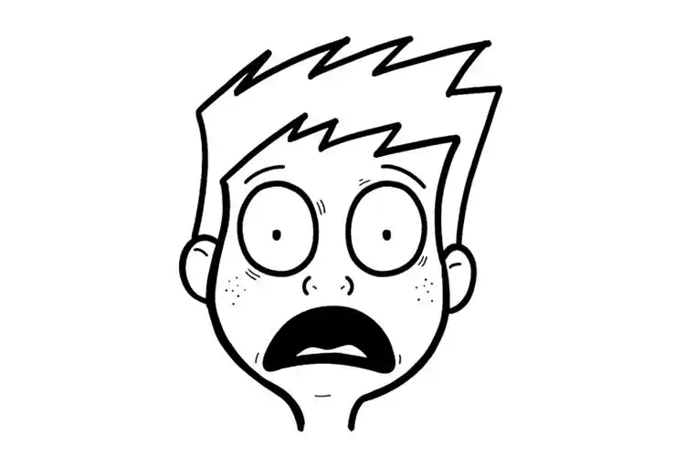 如何画卡通面部表情:害怕,石化,恐慌