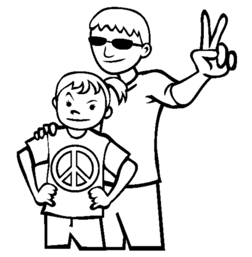 free printable peace sign coloring pages - free