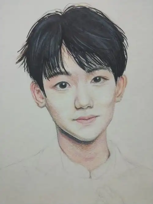 彩铅手绘王源.