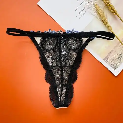 现货尺码全刺绣花边网眼透气文胸性感透气女士三角裤t裤内衣套装