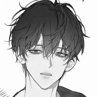 痞帅黑白动漫男头像图片