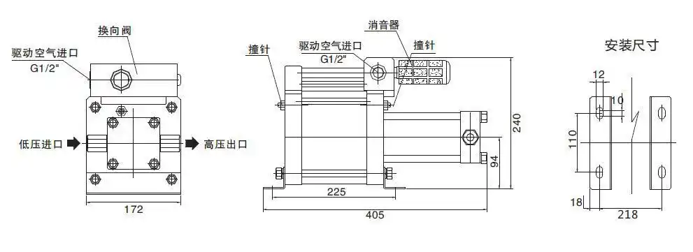 长期供应 思创7:1气体增压泵 空气加压器 气动气体加压机