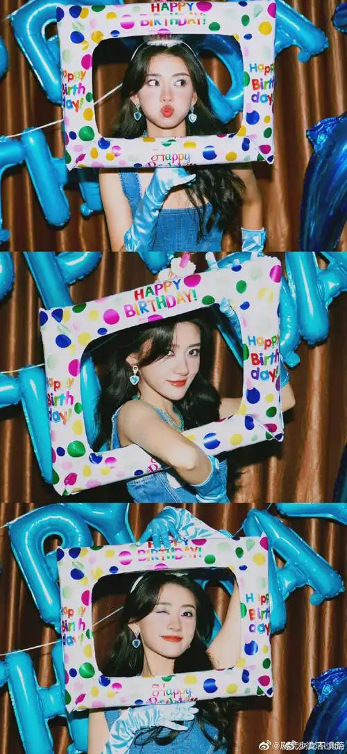 梁洁祝自己生日快乐##梁洁y2k造型