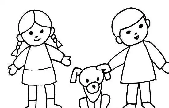 小男孩小女孩人物简笔画_小男孩小女孩简笔画图片欣赏