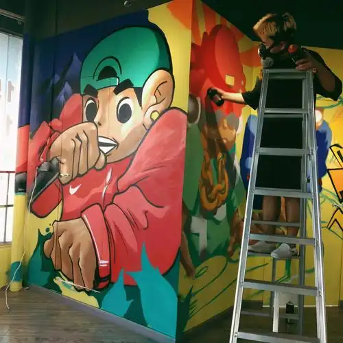 hiphop元素涂鸦墙