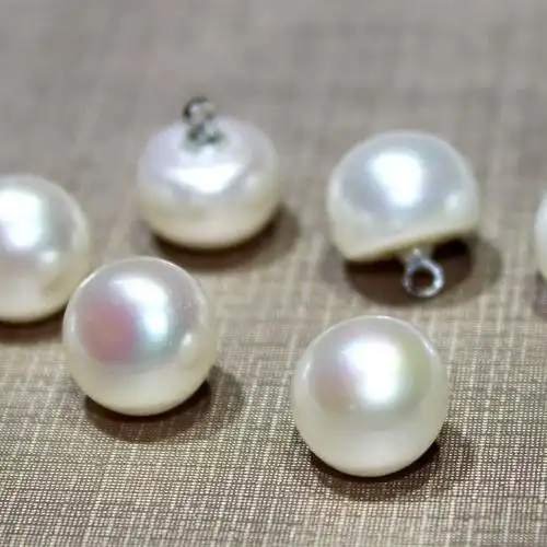 黛妃珠宝淡水珍珠纽扣宝宝衣服扣子真珍珠扣开衫衬衣扣配饰无瑕款