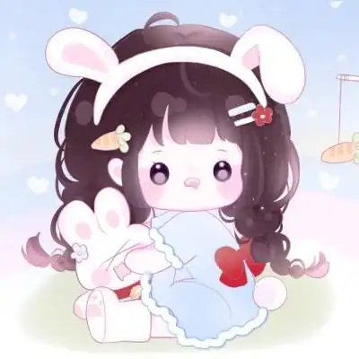 可爱的卡通头像女生呆萌