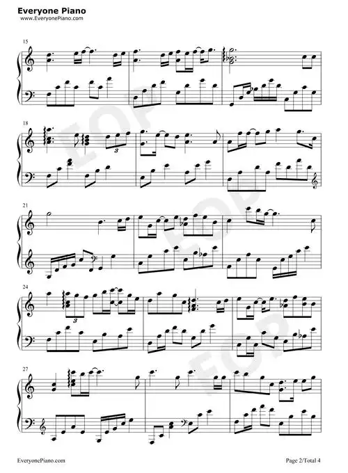 树洞-小欢喜插曲五线谱预览2-钢琴谱文件(五线谱,双手简谱,数字谱