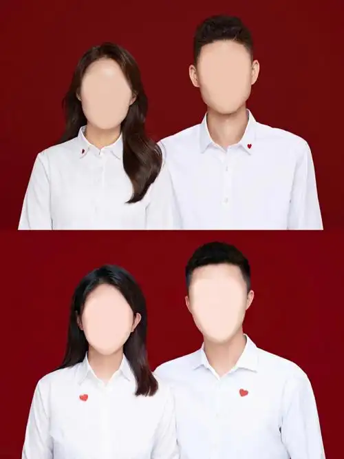 全天在线,拍婚纱照送的登记照不好看,可以来换模板,精修##ps证件照