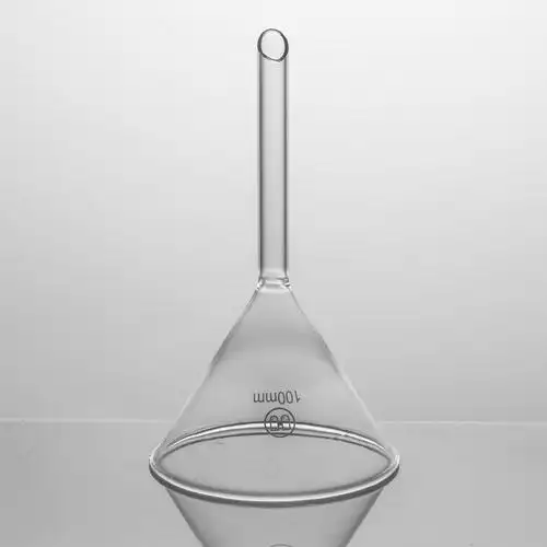 玻璃加液实验室锥形三角漏斗短标短管短颈240mm实验室漏斗